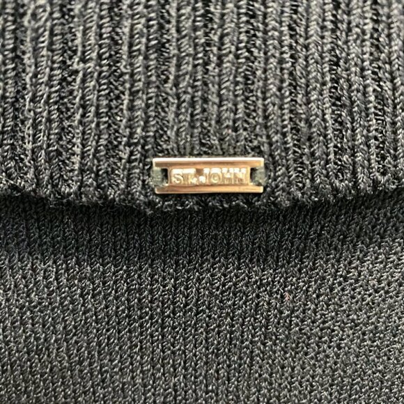 St. John Sport Black Turtleneck Wool Sweater - Picture 3 of 4